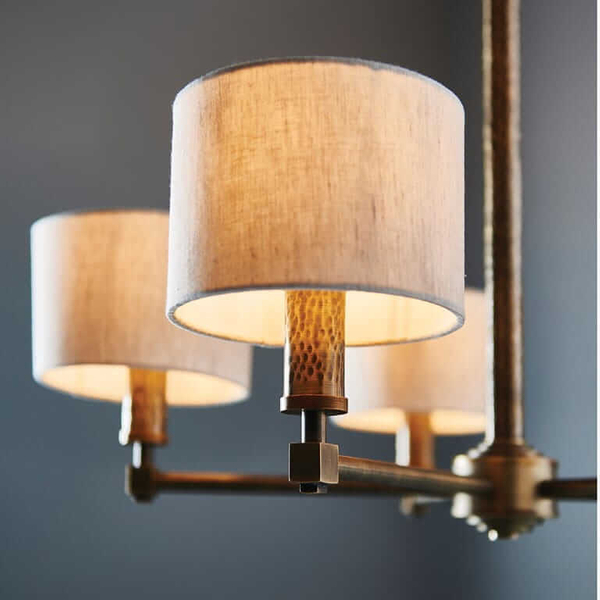 Wielopunktowa lampa wisząca Indara 71345 Endon z abażurkami brąz beżowa