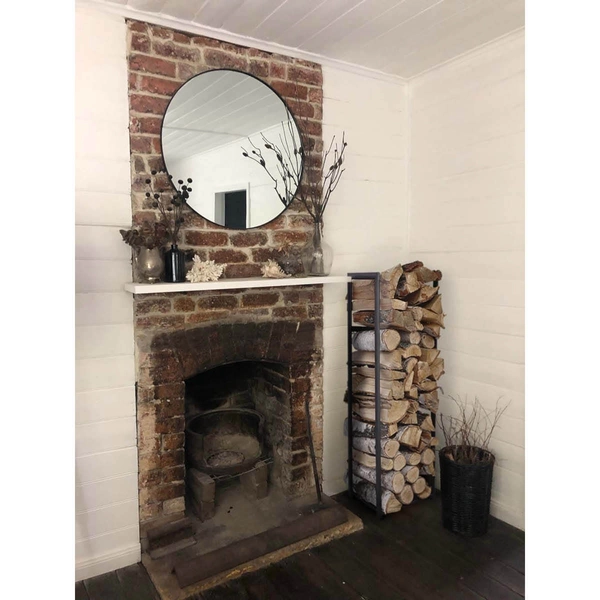 Industrialny stojak na drewno Kaja Home KS-13 STOJAK WOOD M metalowy czarny