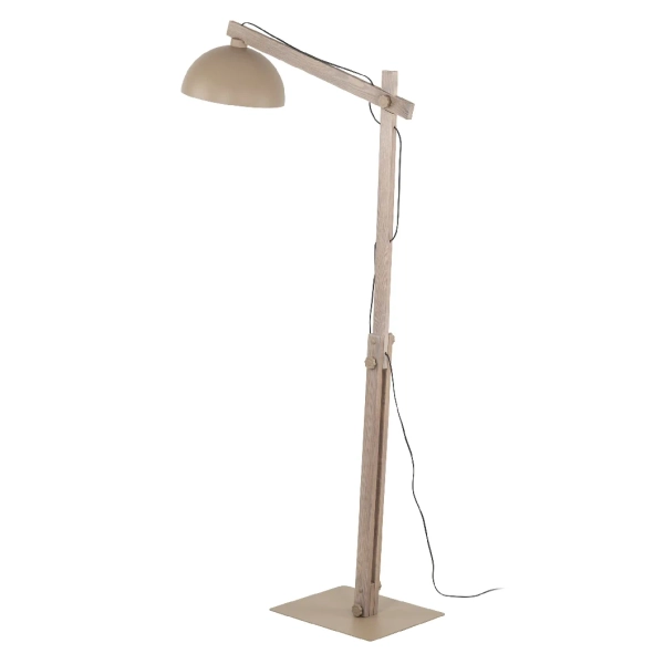 Naturalna podłogowa lampa Oslo Sabia 16130 drewniana beżowy