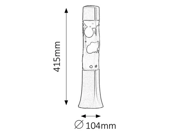 Stojąca lampa dziecięca Marshall 4110 lawa pomarańczowa