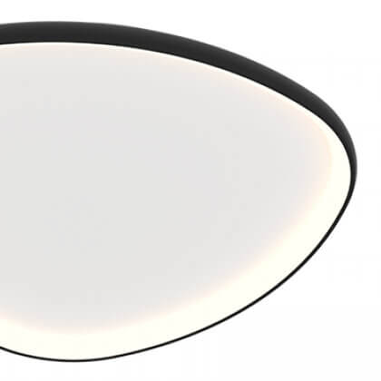 Ledowy sufitowy plafon 23090 LED 39W 3000K do przedpokoju czarny
