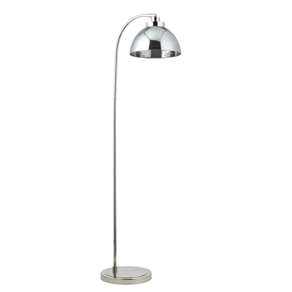 Lustrzana podłogowa lampa Caspa Task 100045 kopułowa nikiel