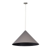 Wisząca salonowa lampa VESUVIO 41063 stożek szary czarny