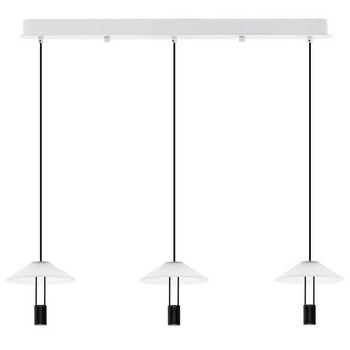 Potrójna lampa wisząca AYAVIRI LE44740 LED 29W 3000K do salonu czarny biały