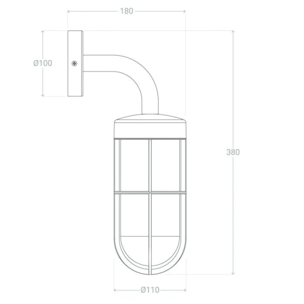 Kinkiet zewnętrzny Gardena Clasica ABR-KZKG-C-E27 Abruzzo IP44 metal czarny