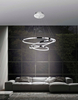 Jadalniana lampa wisząca Lobos rings LED 145W 3000K srebrna