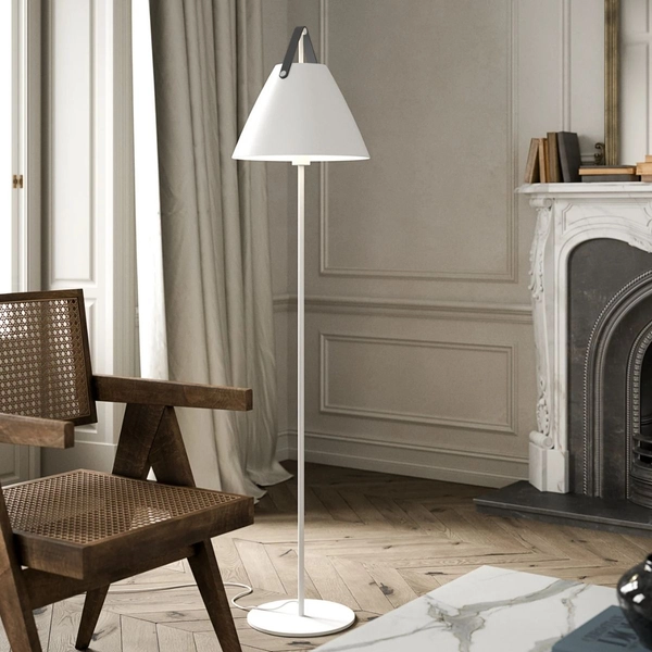 Lampa podłogowa Strap 46234001 Nordlux metalowa biała