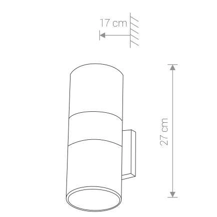 Zewnętrzna LAMPA ścienna FOG 3404 Nowodvorski metalowa OPRAWA elewacyjna KINKIET do ogrodu IP44 tuba outdoor grafitowy