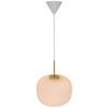 Retro lampa wisząca Milford 2213213001 Nordlux zwis biały mosiądz
