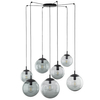 Lampa wisząca do salonu Esme 5385 pająk bubbles grafitowa czarna