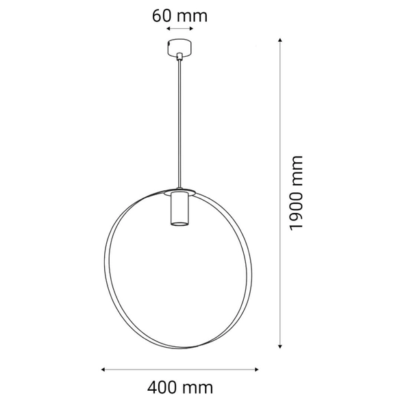 Okrągła lampa wisząca ORTIGA 5153 Shilo metalowa platynowa