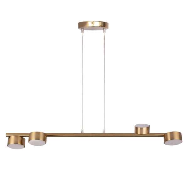 Zwisowa lampa metalowa Punto 40828 Sigma belka krążki złote