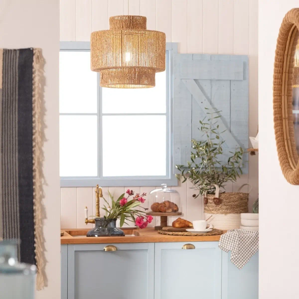 Salonowa lampa wisząca Boho ABR-LW14-BH-E27 Abruzzo tuba brązowy