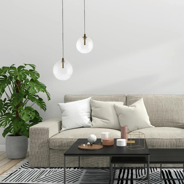 Wisząca kula lampa GLOBO GLOBO-HD80305-G4 szklana złota