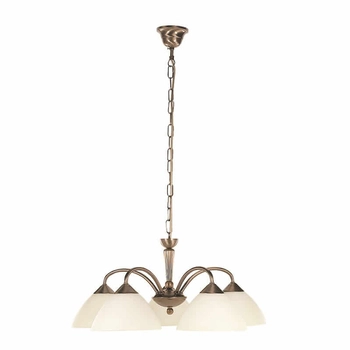 5-punktowa lampa wisząca Regina do jadalni brąz kremowa