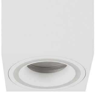 Sufitowa lampa nowoczesna Indi 04047 prostokątna do holu biała