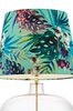 Biurkowa lampa z kwiatowym abażurem Feria 40915113 Kaspa dekoracyjna zielona