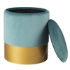 Puf glamour Velvet VWF17B00B-L-M Moos welurowy złoty miętowy