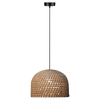Kopułowa lampa wisząca Kanso LP-2025/1P 50 cm drewniana japandi brązowa