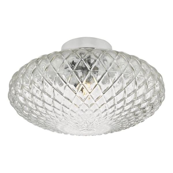 Lampa ścienna Bibiana BIB3008 Dar Lighting teksturowane szkło chrom