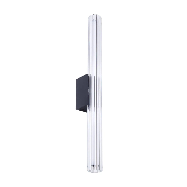 Ścienna lampa transparentna czarna VERTI LED 9W 3000K góra-dół ST-HC-D14-H500