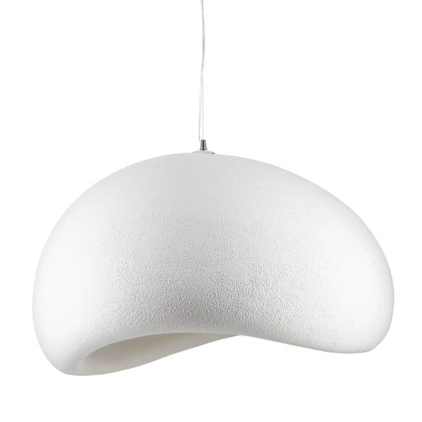 Lampa wisząca nowoczesna biała tworzywo STONE DN426-800 kloszowa E27 do jadalni 1p
