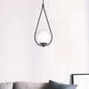 LAMPA modernistyczna Neve K-4770 wisząca OPRAWA szklane kule ZWIS kropla ball czarna biała