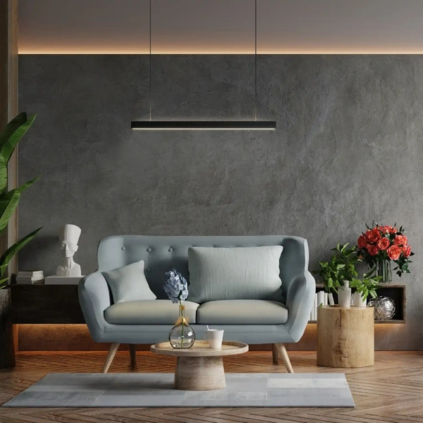 Podłużna lampa wisząca Sigi PL0130-BK Yaskr LED 45W 3000K belka czarna