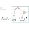 Sufitowa lampa wpust Fine H0040 kwadratowa do przedpokoju srebrny