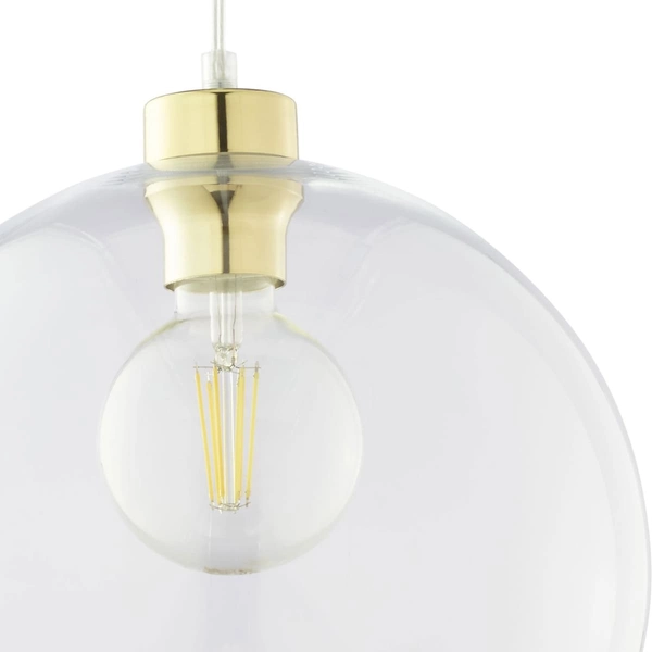 Loftowa lampa wisząca kula Cubus 2742 TK Lighting złota przezroczysta