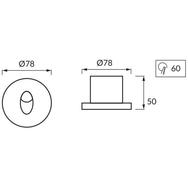 Wpuszczana LAMPA schodowa YAKUT HL958L 02618 Ideus podtynkowa OPRAWA do zabudowy LED 3W 4000K okrągła biała