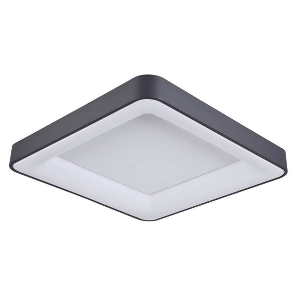 Kwadratowa lampa sufitowa Giacinto pokojowa LED 50W 4000K czarna