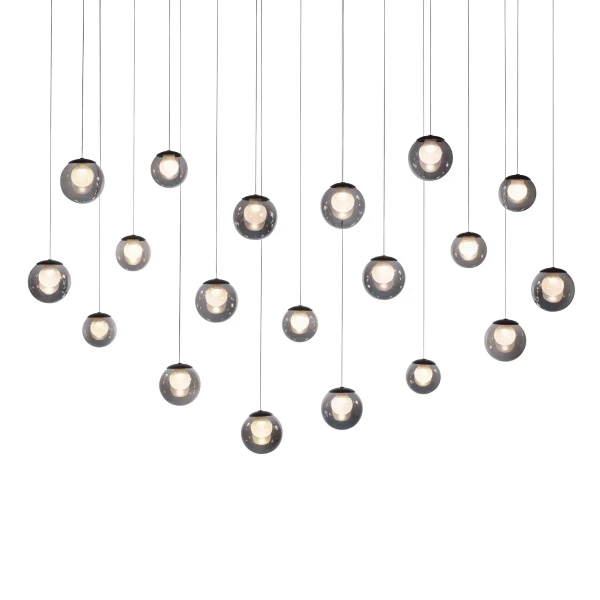 Molekułowa lampa wisząca E-POPUP czarna szara 2589-15 19x3W 2200-5000K
