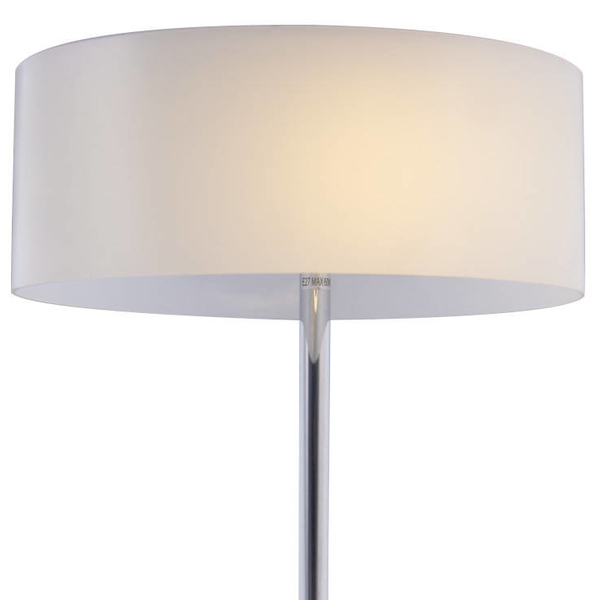 Biurkowa LAMPKA stojąca DRS8006/1D 8C Elem nocna LAMPA loftowa metalowa chrom biała