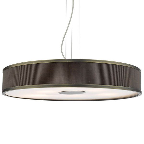 Lampa wisząca materiałowa Alvaro ALV1739 okragła brązowy