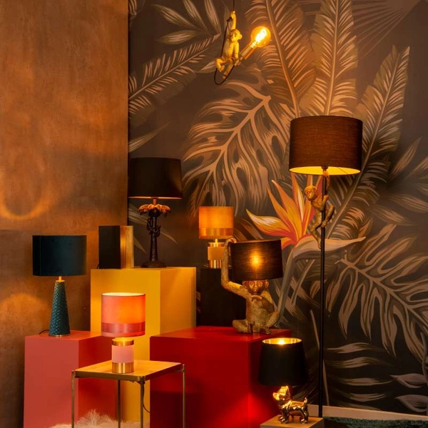 Dekoracyjna lampa wisząca CHIMP 10402/01/30 Lucide małpka złota czarna