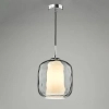 Wisząca szklana lampa Majella MAJ0150 do jadalni przydymiony chrom