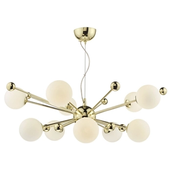 Żyrandol eklektyczny Ursa URS2335 Dar Lighting molekuły złoty opal