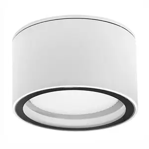 Sufitowa LAMPA zewnętrzna FOCUS 752462 Lutec okrągła OPRAWA metalowa outdoor IP54 biała