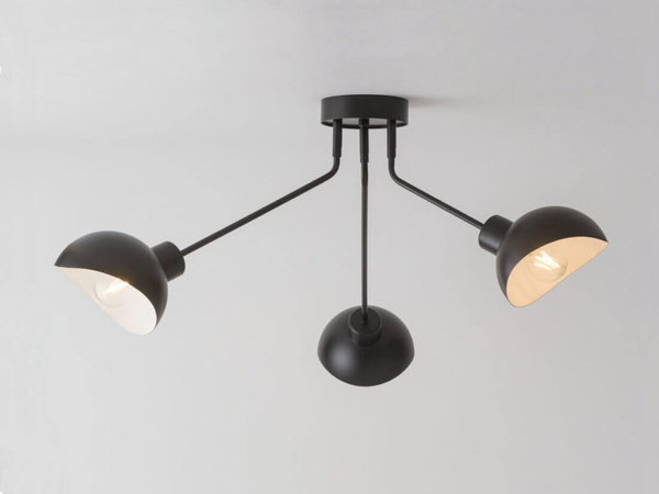 Nowoczesna lampa sufitowa Roy 3-punktowa nad stół czarna