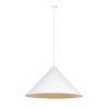 Zwisająca lampa do jadalni VESUVIO 41027 kompozyt stożek biały