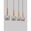 Glamour zwisająca lampa QUERISA LE45217 do salonu złota