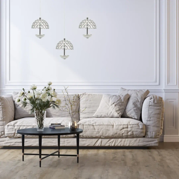 Potrójna lampa wisząca kryształowa VENUS ML315 LED 5W 4000K chrom