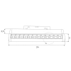 Liniowa lampa szynowa magnetyczna Dali M0019D LED 12W 3000K czarny