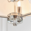 Lampa wisząca z abażurem Nixon 60129 Endon na łańuchu ecru nikiel