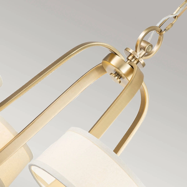 Wisząca lampa z abażurkami Gotham QZ-GOTHAM4-BB Quoizel na łańcuchu mosiądz