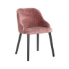 Krzesło do jadalni Twiggy S4563 ROSE CHENILLE Richmond Interiors czarny różowy