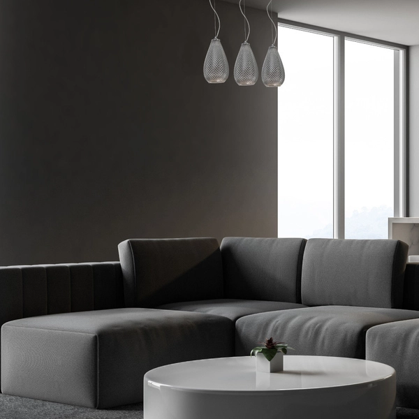 Skandynawska LAMPA wisząca PETRA ML5481 Milagro loftowa OPRAWA szklany ZWIS glamour krople łezki chrom