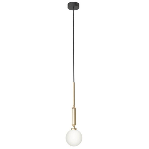 Wisząca lampa 1-płomienna Ero I biały zwis kula nad blat