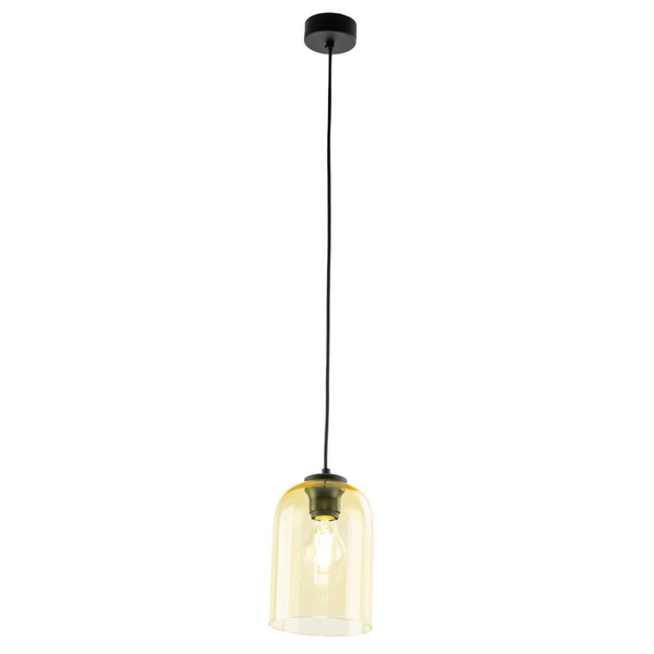 Lampa zwisająca do jadalni Molly 10297 tuba rurka żółta czarna